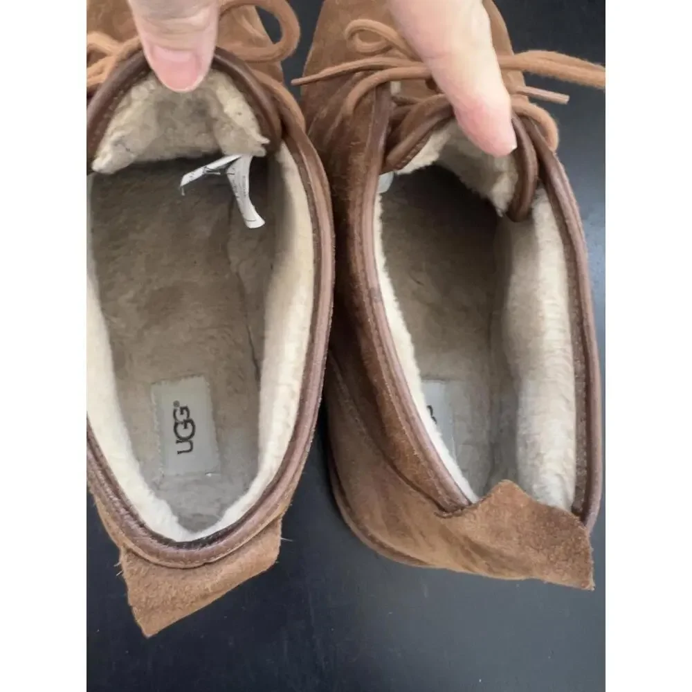 UGG Maksim Chukka Boots, Brown Suede,‎ Men's 15 with Shearling Lining
